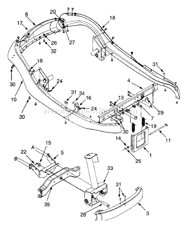 Page N Diagram and Parts List for 1999 Yard Man Lawn Tractor